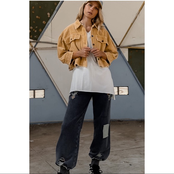 Maisie Vintage Style Cropped Corduroy Jacket NWT - Picture 8 of 14